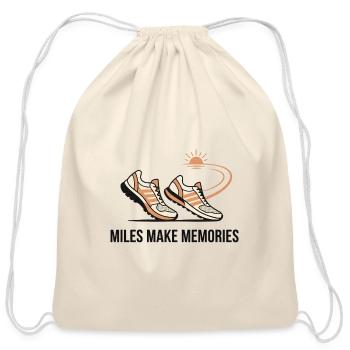 Miles Make Memories Sneakers Sunset - Cotton Drawstring Bag - natural - Front