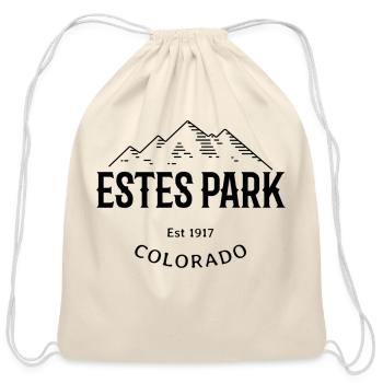 Estes Park Colorado Rocky Mountains Novelty - Cotton Drawstring Bag - natural - Front