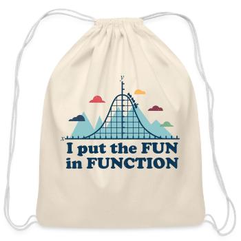 Fun In Function - Cotton Drawstring Bag - natural - Front