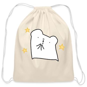 Applauding Bread - Cotton Drawstring Bag - natural - Front