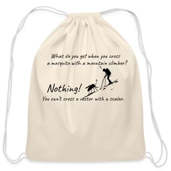 Mosquito mountain climber math science joke g85 - Cotton Drawstring Bag - natural - Front