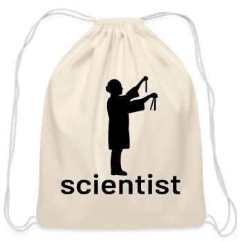 Scientist - Cotton Drawstring Bag - natural - Front