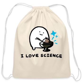 I Love Science Demon Core - Cotton Drawstring Bag - natural - Front