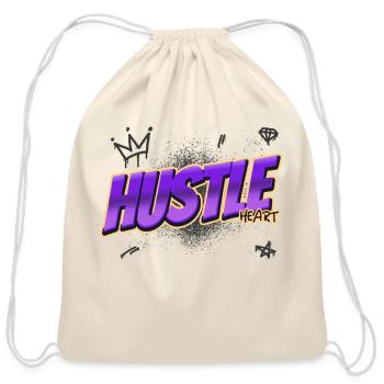 Hustle boy - Cotton Drawstring Bag - natural - Front
