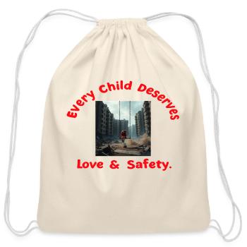 Hope among the ruins a powerful message - Cotton Drawstring Bag - natural - Front