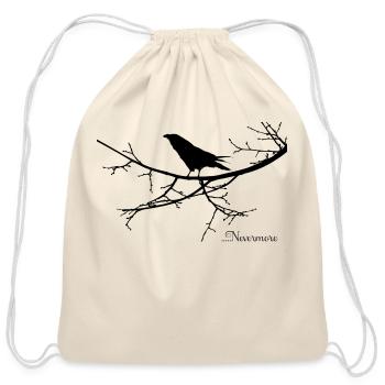 raven nevermore - Cotton Drawstring Bag - natural - Front