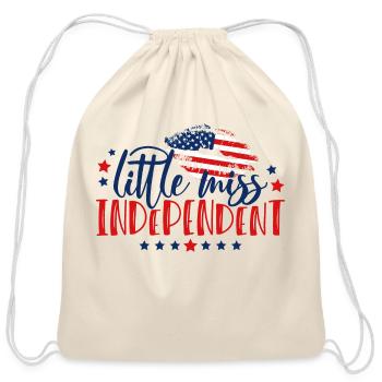 Little miss independent - Cotton Drawstring Bag - natural - Front