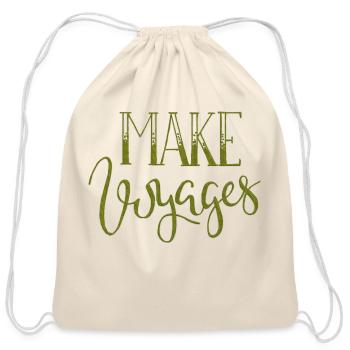 MAKE VOYAGES - Cotton Drawstring Bag - natural - Front
