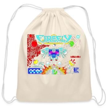 Firefly ZX Spectrum Loading Screen - Cotton Drawstring Bag - natural - Front