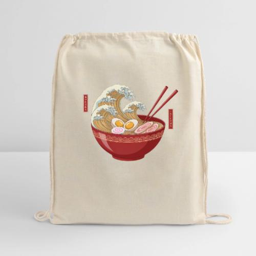 The Great Wave of Ramen - Cotton Drawstring Bag