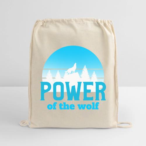 Power Of The Wolf - Cotton Drawstring Bag
