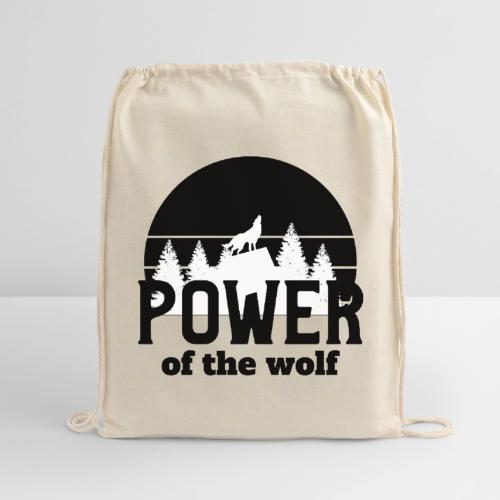 Power Of The Wolf - Cotton Drawstring Bag