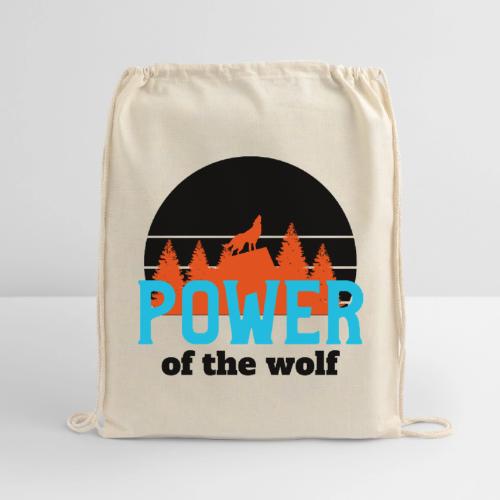 Power Of The Wolf - Cotton Drawstring Bag