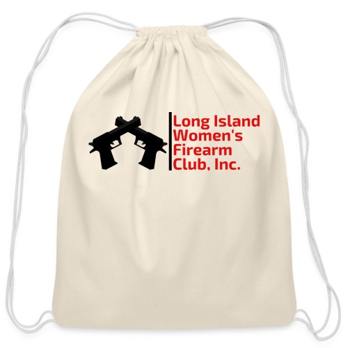LIWFC Logo - Black and Red - Cotton Drawstring Bag