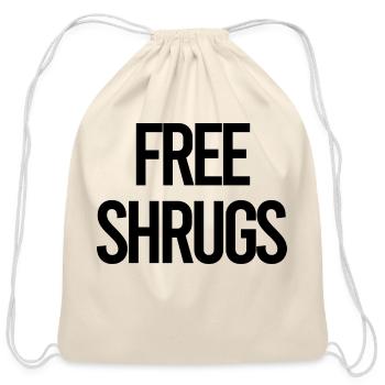 Free Shrugs - Cotton Drawstring Bag - natural - Front