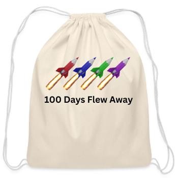 100 Days Flew Away - Cotton Drawstring Bag - natural - Front