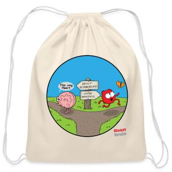 The Fork - Cotton Drawstring Bag - natural - Front