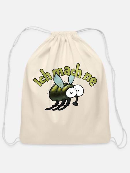 Ich Mach Ne Fliege - Cotton Drawstring Bag - natural