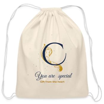 You Are Special Gift From the Heart - Cotton Drawstring Bag - natural - Front