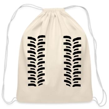 mud tires - Cotton Drawstring Bag - natural - Front