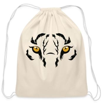 tiger eyes - Cotton Drawstring Bag - natural - Front