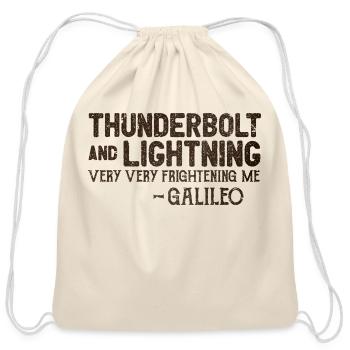 Thunderbolts And Lightning - Cotton Drawstring Bag - natural - Front