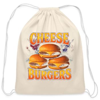 Bologna Sandwich Favorite Food Weird 90s Bologna - Cotton Drawstring Bag - natural - Front