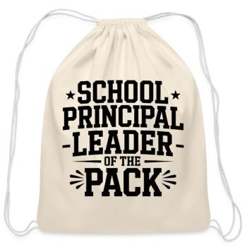 School Principal Leader of the Pack - Cotton Drawstring Bag - natural - Front