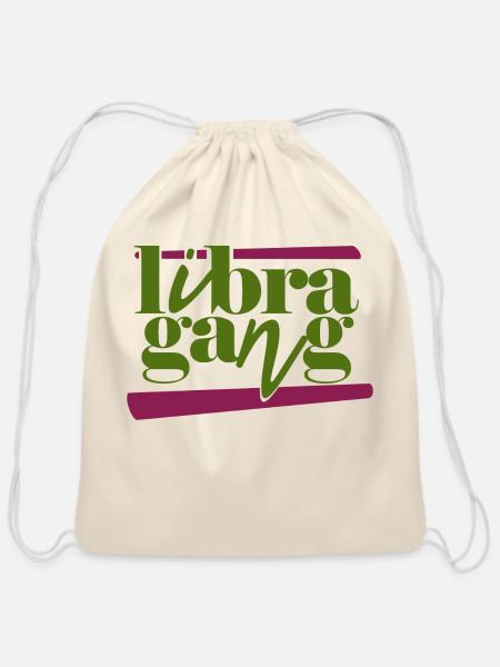 Libra Gang - Cotton Drawstring Bag - natural
