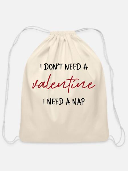 I Need a Nap travel - Cotton Drawstring Bag - natural