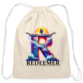 Radiant R Redeemer Neon - Cotton Drawstring Bag - natural - Front