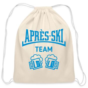 Après-Ski – Team (Beer Apres Ski Concave / Blue) - Cotton Drawstring Bag - natural - Front