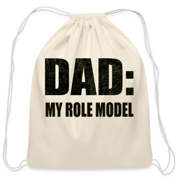 DAD: MY ROLE MODEL - Cotton Drawstring Bag - natural - Front