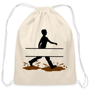 Female Mud Walker Custom – Mud Design - Cotton Drawstring Bag - natural - Front