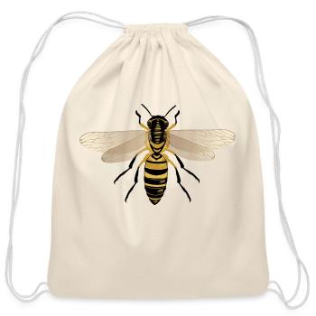 Wasp - Cotton Drawstring Bag - natural - Front