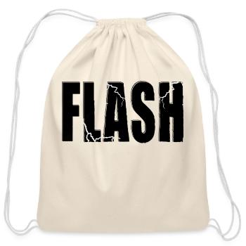 FLASH Logo - Cotton Drawstring Bag - natural - Front
