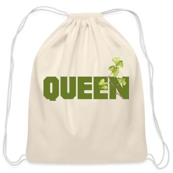 Queen - Cotton Drawstring Bag - natural - Front