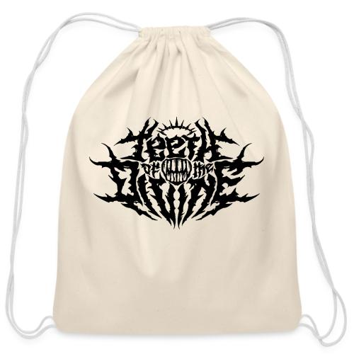 Teeth Of The Divine Logo BLACK - Cotton Drawstring Bag
