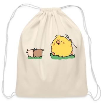 Bread Hunting - Cotton Drawstring Bag - natural - Front