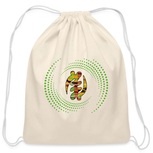 Gye Nyame Adinkra symbol - Cotton Drawstring Bag
