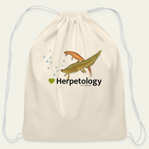 Love Herpetology - Love Science! - Newts - Cotton Drawstring Bag