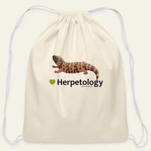 Love Herpetology - Love Science! - Gila Lizard - Cotton Drawstring Bag