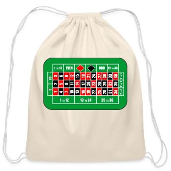 Table casino - Cotton Drawstring Bag - natural - Front