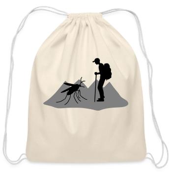 Mosquito Mountain Climber math science Joke g84 - Cotton Drawstring Bag - natural - Front