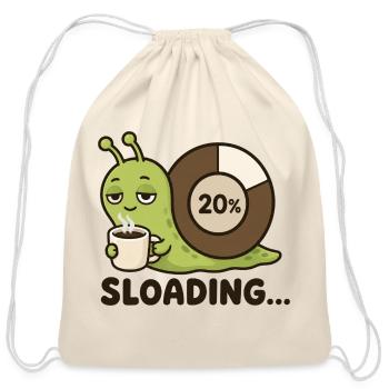 Sloading Funny Coffee Snail - Cotton Drawstring Bag - natural - Front