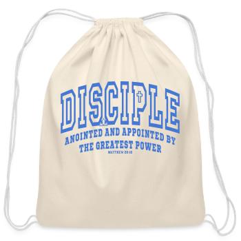 Disciple Anointed And Appointed Christian Bible - Cotton Drawstring Bag - natural - Front