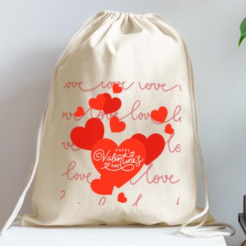 Valentine's Day Designs, Valentine's Day Gifts - Cotton Drawstring Bag