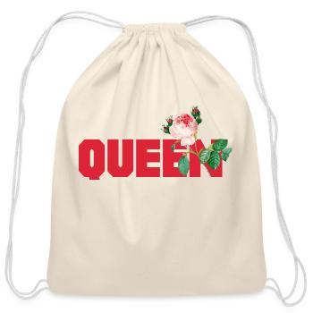Queen - Cotton Drawstring Bag - natural - Front