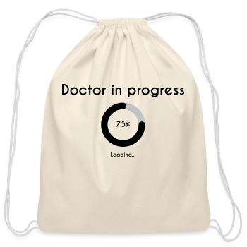 Doctor In Progress Phd Future Doctor blue - Cotton Drawstring Bag - natural - Front