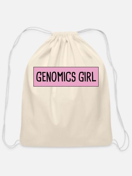 Genomics Girl boy Copy Copy - Cotton Drawstring Bag - natural